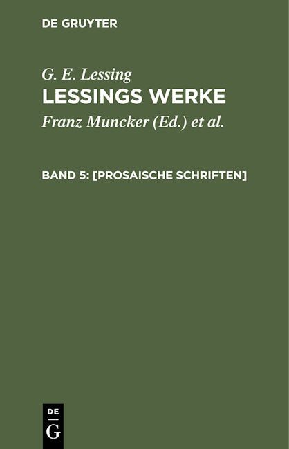 [Prosaische Schriften]