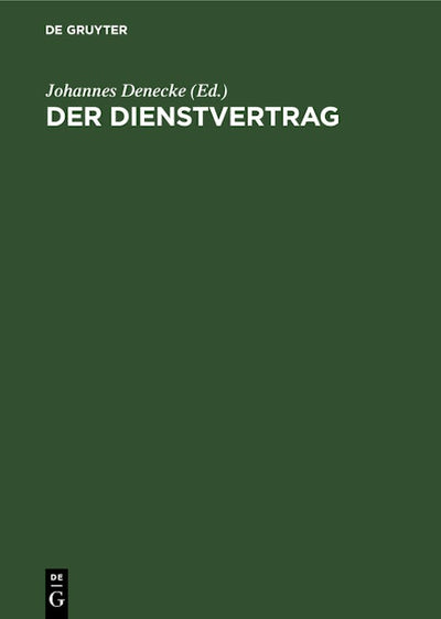 Der Dienstvertrag