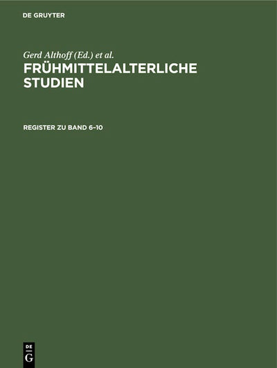 Register zu Band 6–10