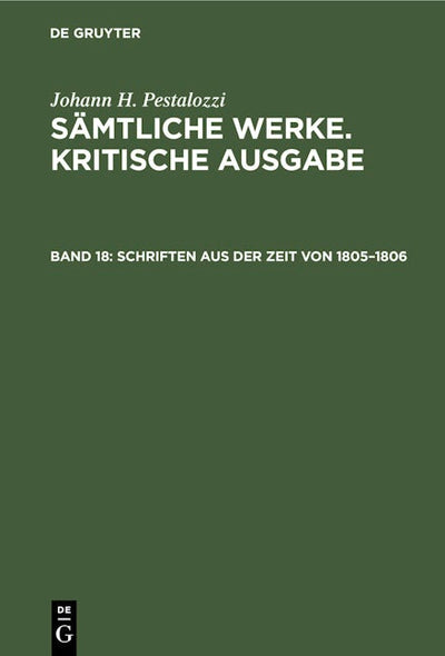 Schriften aus der Zeit von 1805–1806