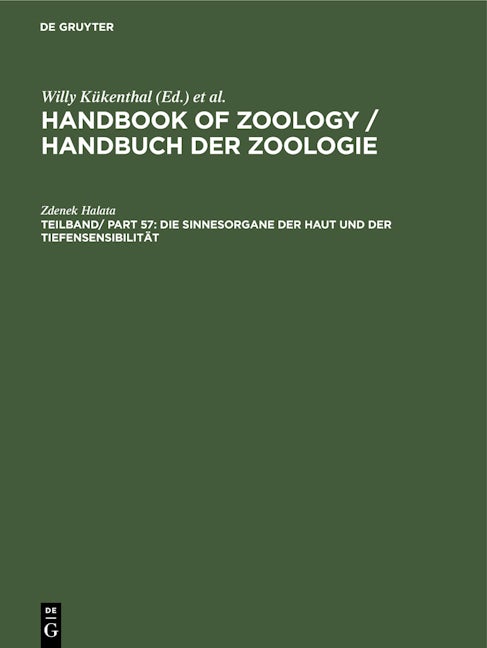 Book cover image for Die Sinnesorgane der Haut und der Tiefensensibilität ISBN: 9783112421376