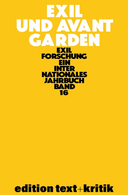 Book cover image for Exil und Avantgarden ISBN: 9783112422816