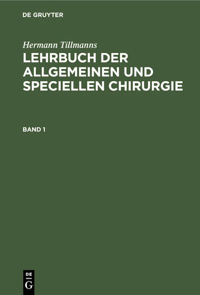 Lehrbuch der allgemeinen Chirurgie