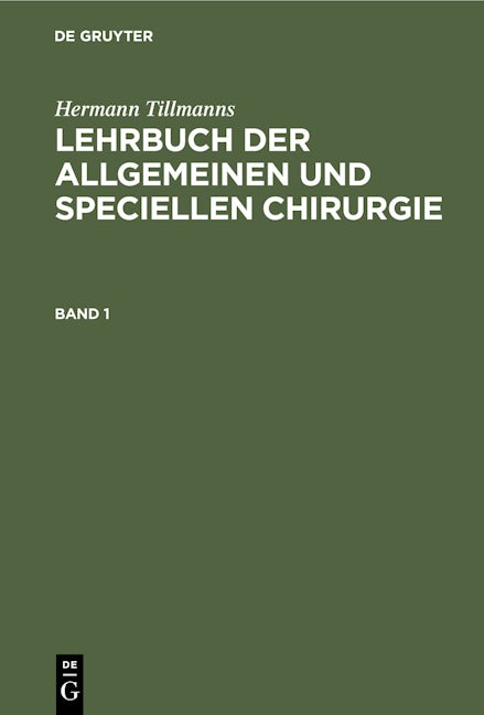 Lehrbuch der allgemeinen Chirurgie