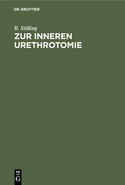 Zur inneren Urethrotomie