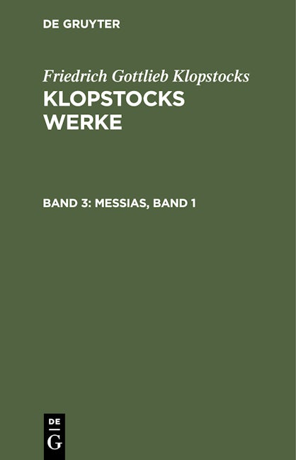 Book cover image for Messias, Band 1 ISBN: 9783112425015
