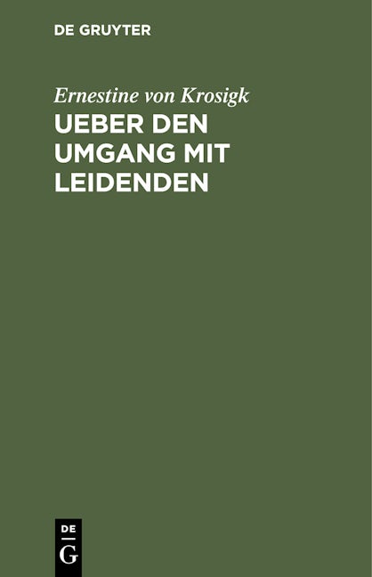 Ueber den Umgang mit Leidenden