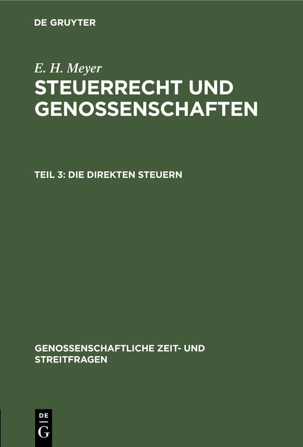 Cover image for Die direkten Steuern, isbn: 9783112426876