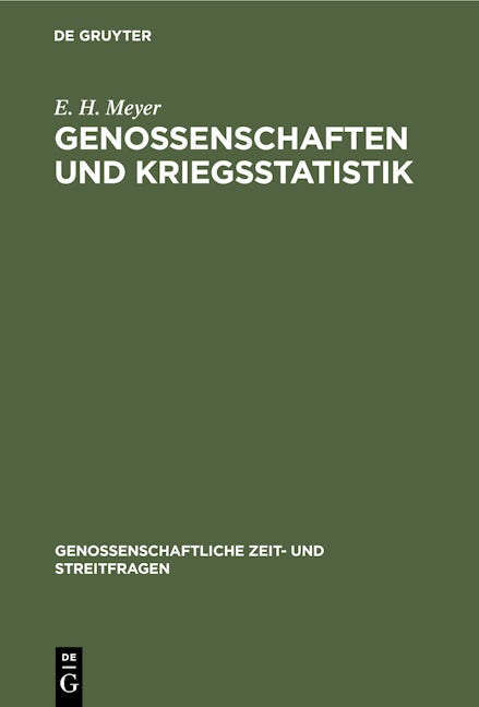 Genossenschaften und Kriegsstatistik