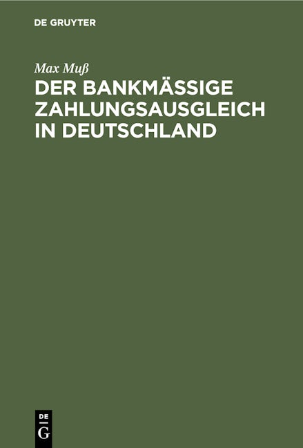 Der bankmäßige Zahlungsausgleich in Deutschland