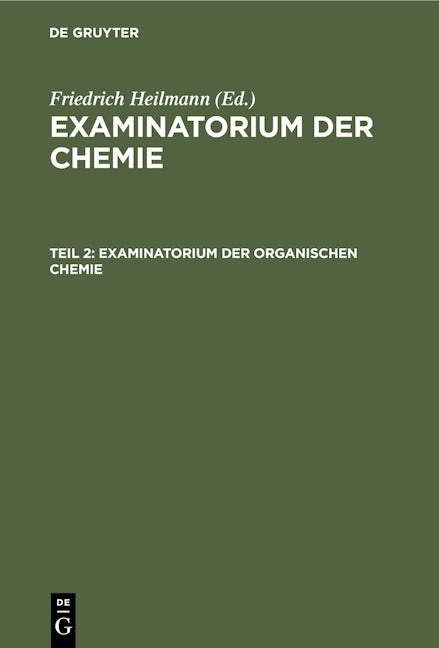 Examinatorium der organischen Chemie