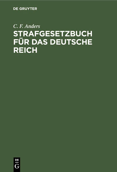 Strafgesetzbuch für das Deutsche Reich