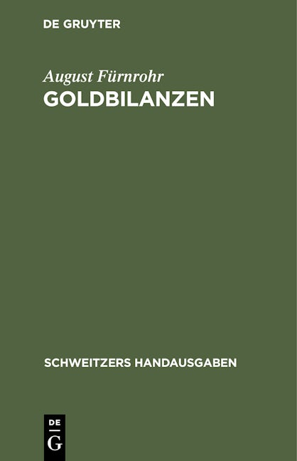 Book cover image for Goldbilanzen ISBN: 9783112428917