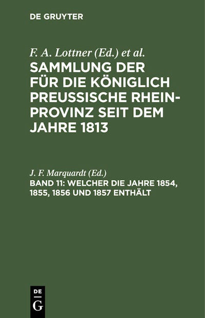 Welcher die Jahre 1854, 1855, 1856 und 1857 enthält