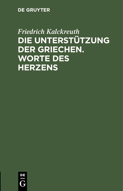 Die Unterstützung der Griechen. Worte des Herzens