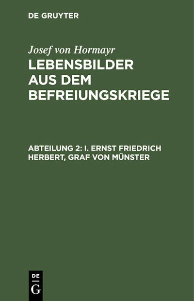 I. Ernst Friedrich Herbert, Graf von Münster