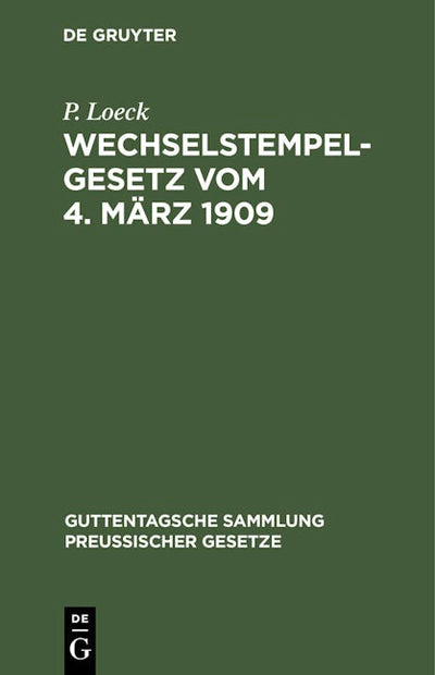 Wechselstempelgesetz vom 4. März 1909