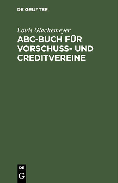 ABC-Buch für Vorschuß- und Creditvereine