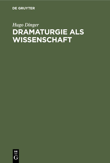 Dramaturgie als Wissenschaft