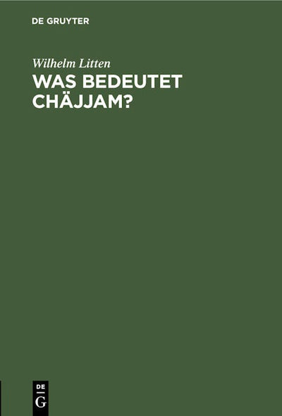 Was bedeutet Chäjjam?