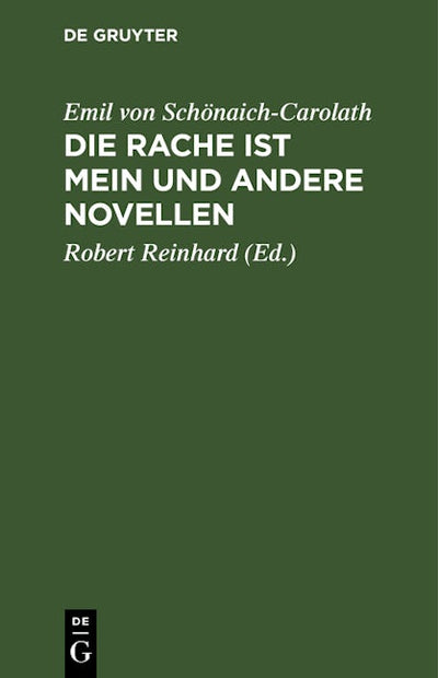 Die Rache ist mein und andere Novellen