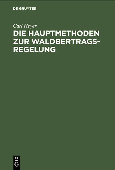 Die Hauptmethoden zur Waldbertrags-Regelung