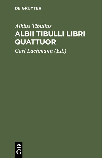 Albii Tibulli libri quattuor