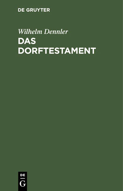 Das Dorftestament