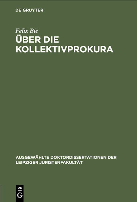 Über die Kollektivprokura