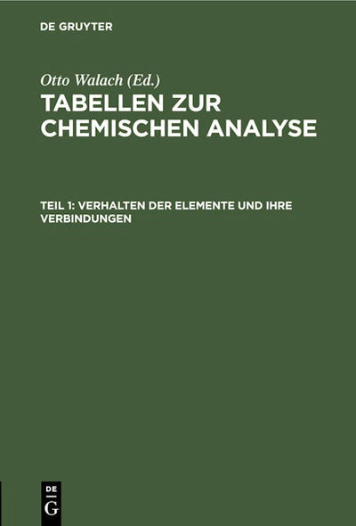Verhalten der Elemente und ihre Verbindungen