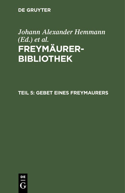 Gebet eines Freymaurers
