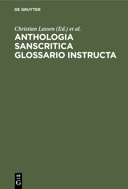 Anthologia sanscritica glossario instructa