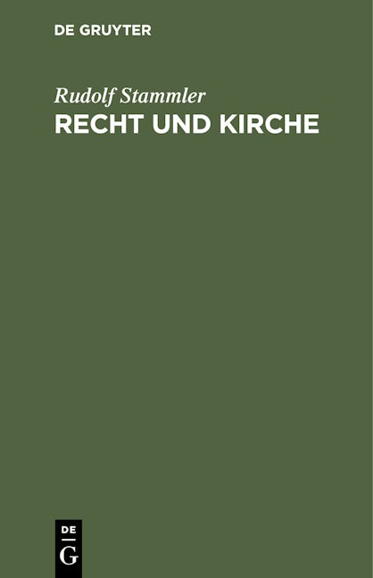 Recht und Kirche