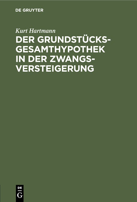 Der Grundstücksgesamthypothek in der Zwangsversteigerung
