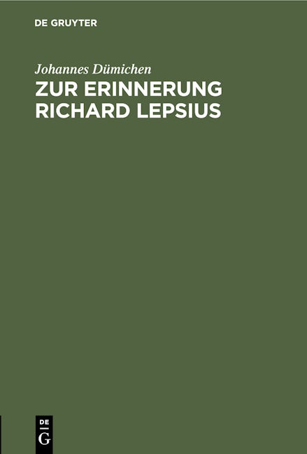 Zur Erinnerung Richard Lepsius