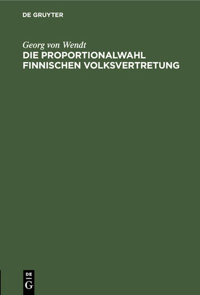 Die Proportionalwahl finnischen Volksvertretung