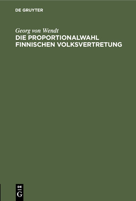 Die Proportionalwahl finnischen Volksvertretung