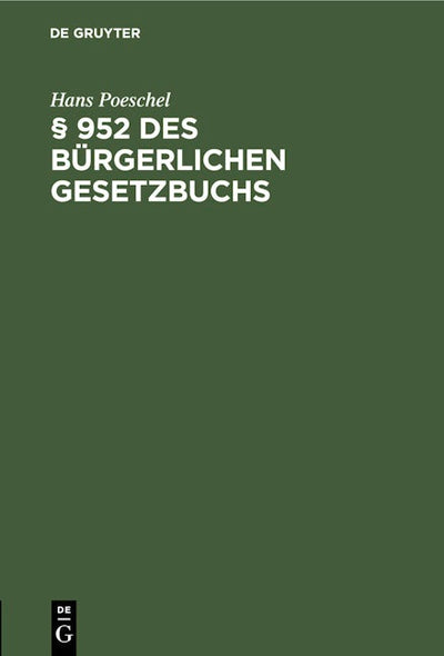 § 952 des Bürgerlichen Gesetzbuchs