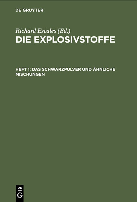 Das Schwarzpulver und ähnliche Mischungen