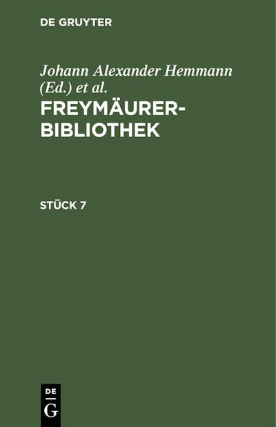 Freymäurer-Bibliothek. Stück 7
