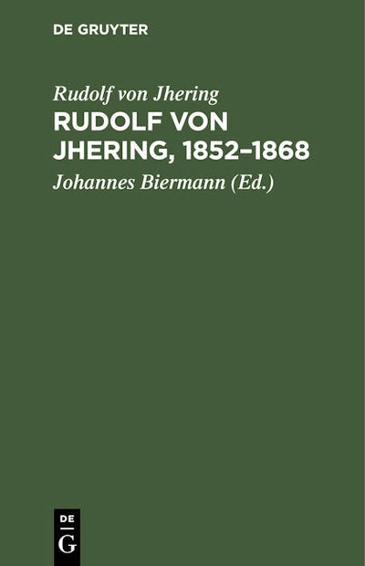 Rudolf von Jhering, 1852–1868