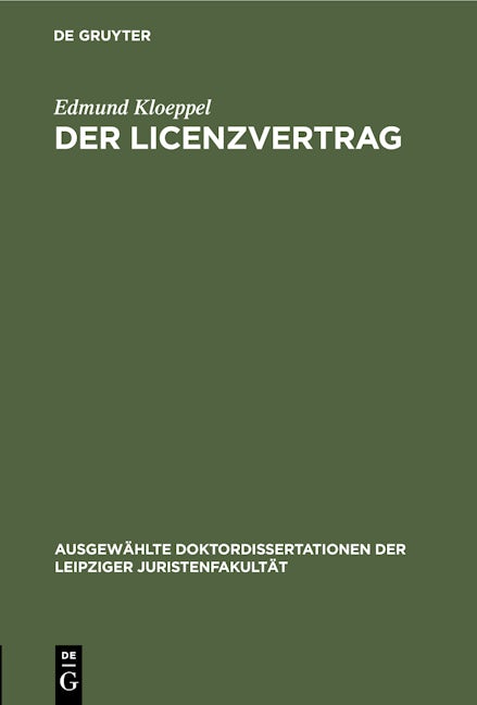 Der Licenzvertrag