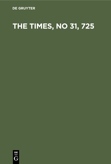 The Times, No 31, 725