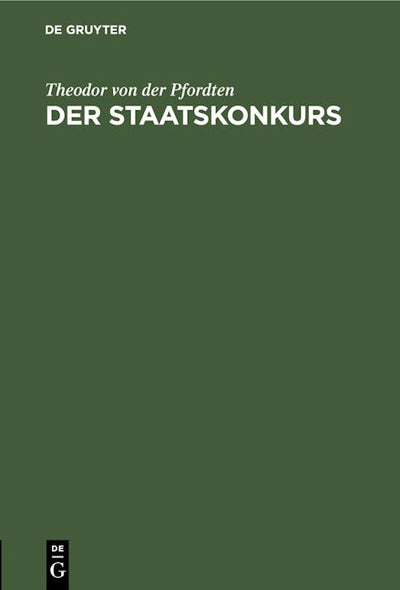 Der Staatskonkurs