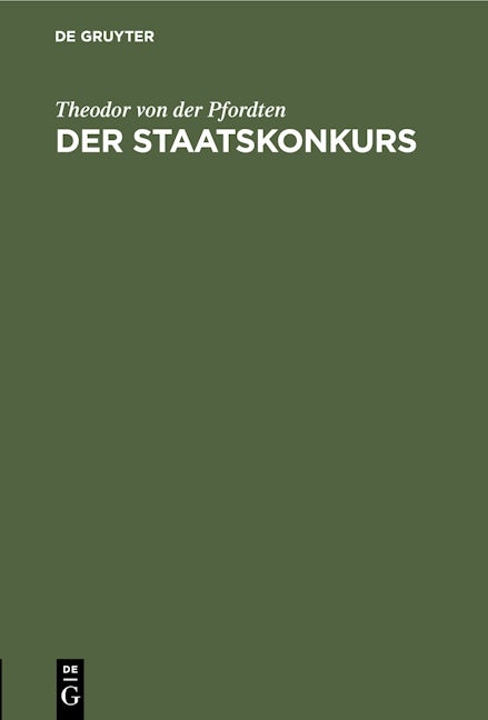 Der Staatskonkurs