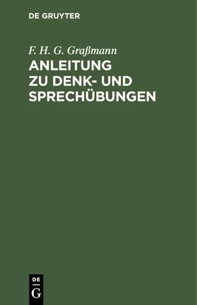 Anleitung zu Denk- und Sprechübungen