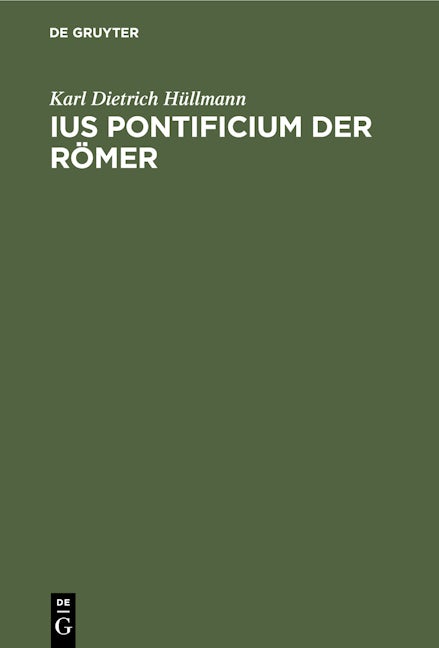 Ius pontificium der Römer