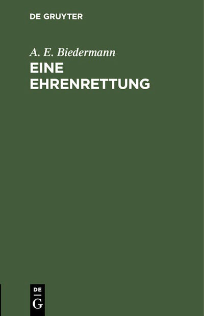 Eine Ehrenrettung
