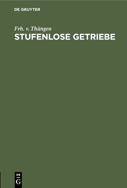 Stufenlose Getriebe