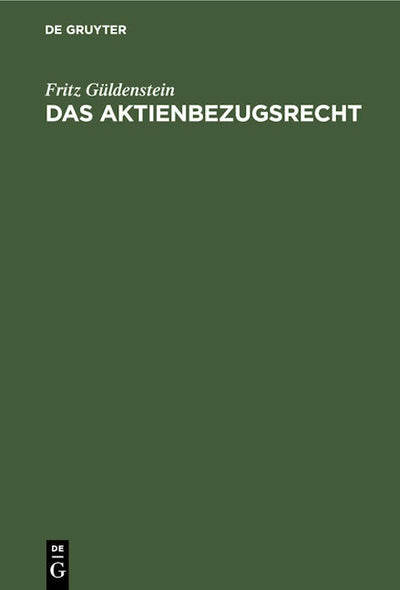 Das Aktienbezugsrecht
